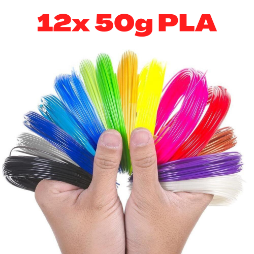 12x 50g PLA 3D850 Mešane Barve Vzorec 1.75mm