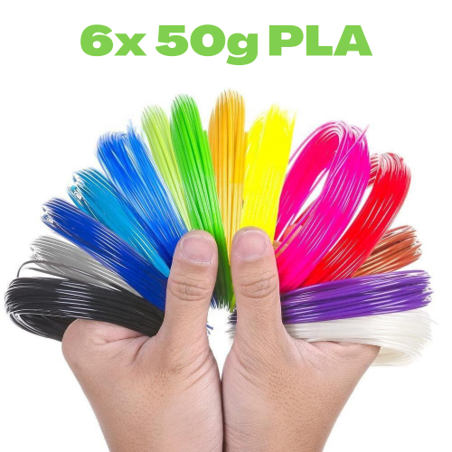 6x 50g PLA 3D850 Mešane Barve Vzorec 1.75mm