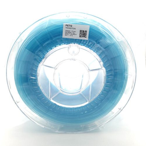 PET-G MIX Barva Prozorna-Svetlo Modra Filament 1.75 mm (1 kg Kolut)