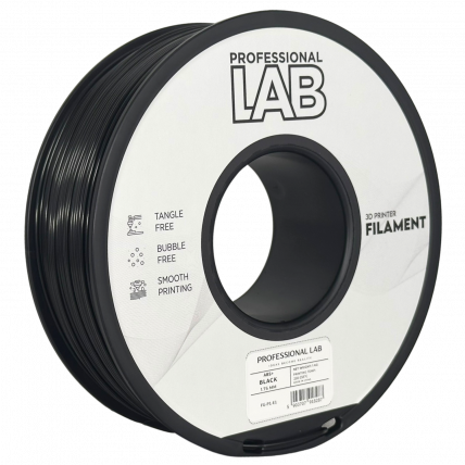 ABS Črna Filament 1.75mm – Professional Lab ABS+ za 3D Tisk (1kg Kolut)