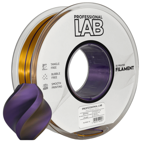 Silk PLA Trojna Barva črna zlata vijolična filament 1.75mm – Professional Lab Sijajni Filament za 3D Tisk (1kg Kolut)