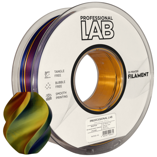 Silk PLA Trojna Barva Sončni Obzorje filament 1.75mm – Professional Lab Sijajni Filament za 3D Tisk (1kg Kolut)