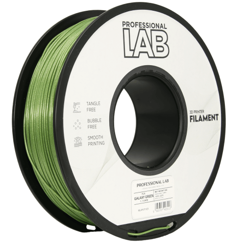 Zelena Galaxy z bleščicami 1,75 mm 1 kg PLA filament Prof. Lab