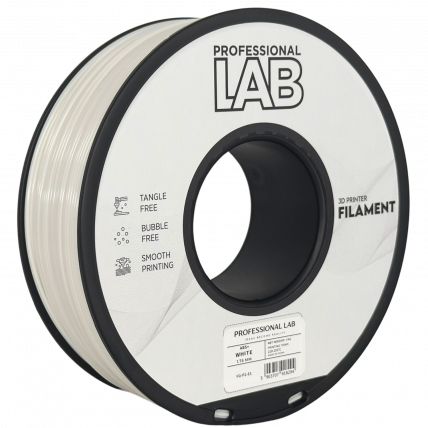 ABS Bela Filament 1.75mm – Professional Lab ABS+ za 3D Tisk (1kg Kolut)