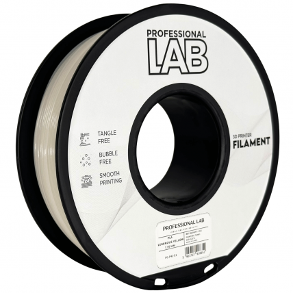 PLA Svetleča Rumena Filament 1.75 mm – Professional Lab Biološko Razgradljiv PLA (1kg Kolut)