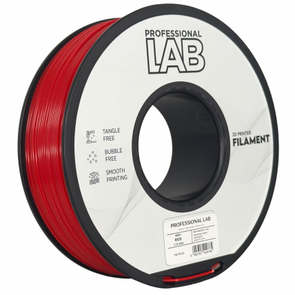 ABS Rdeča Filament 1.75mm – Professional Lab ABS+ za 3D Tisk (1kg Kolut)