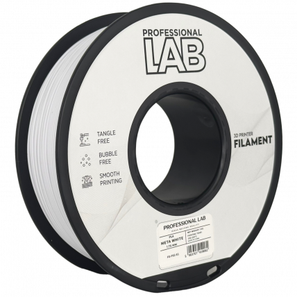 PLA Meta Bela Filament 1.75 mm – Professional Lab Biološko Razgradljiv PLA (1kg Kolut)