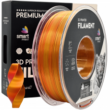 Silk PLA Dvojna Barva rdeča zlata filament 1.75mm – Smart Print Sijajni Filament za 3D Tisk (1kg Kolut)