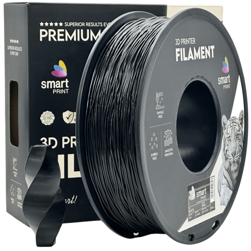 TPU Črna Filament 1.75 mm – Smart Print Fleksibilni Filament za 3D Tisk (1 kg Kolut)
