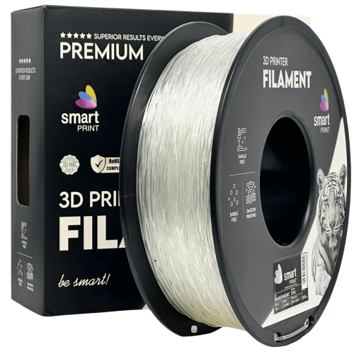TPU Prosojna Filament 1.75 mm – Smart Print Fleksibilni Filament za 3D Tisk (1 kg Kolut)