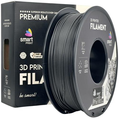 PLA Carbon Fiber Črna 1,75 mm Filament 1 kg | Smart Print | Ojačana trdnost s karbonskimi vlakni