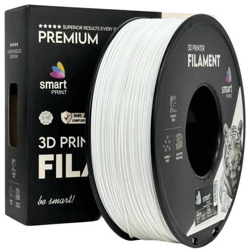 ASA bela filament za 3D tiskalnik 1,75 mm – Smart Print, 1 kg kolut, UV obstojen, mat videz