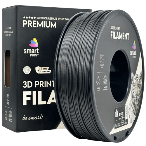 PA12 (Najlon) + CF15 karbonsko ojačan filament za 3D tiskanje Smart Print – 1,75 mm, 1 kg, črn