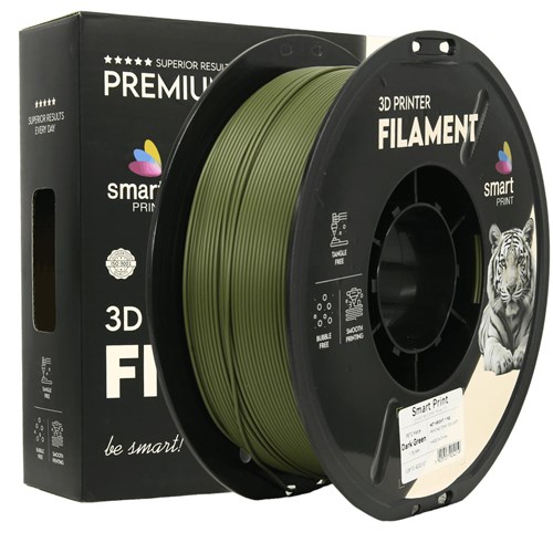 Mat temno zelena 1,75 mm 1 kg Smart Print PETG filament 