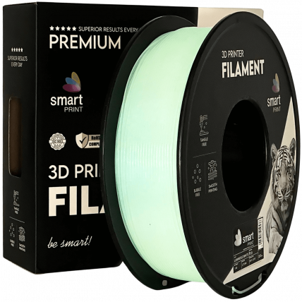 PLA Svetleča Bela Filament 1.75 mm – Smart Print Biološko Razgradljiv PLA (1kg Kolut)