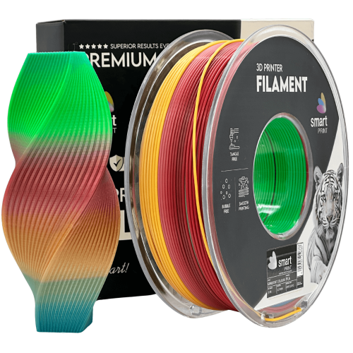 PLA Prelivajoča Barva Filament 1.75 mm – Smart Print Biološko Razgradljiv PLA (1kg Kolut)