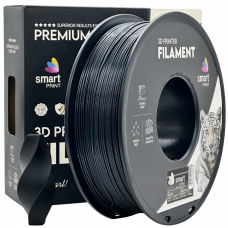 Silk PLA Črna Filament 1.75mm – Smart Print Sijajni Filament za 3D Tisk (1kg Kolut)
