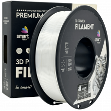 Silk PLA bela Filament 1.75mm – Smart Print Sijajni Filament za 3D Tisk (1kg Kolut)