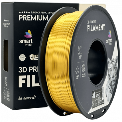 Silk PLA zlata Filament 1.75mm – Smart Print Sijajni Filament za 3D Tisk (1kg Kolut)