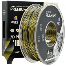 Silk PLA Dvojna Barva črna zlata Filament 1.75mm – Smart Print Sijajni Filament za 3D Tisk (1kg Kolut)