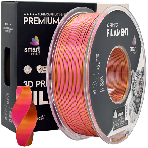 Silk PLA Dvojna Barva roza zlata Filament 1.75mm – Smart Print Sijajni Filament za 3D Tisk (1kg Kolut) Silk PLA Dvojna Barva roza zlata Filament 1.75mm – Smart Print Sijajni Filament za 3D Tisk (1kg Kolut)