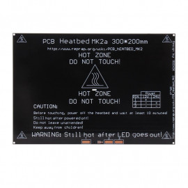 MK2a aluminijasta grelna plošča 300x200x3mm – 12V / 24V za 3D tiskalnike