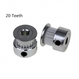 Jermenica GT2 z 20 zobmi, 5 mm odprtina, aluminij, za 6 mm jermen