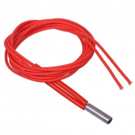 Keramični vložek grelca 12V 40W – 6x20mm, nerjaveče jeklo, 1-meter izolirane žice