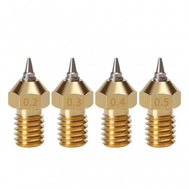 Bronasta šoba z zamenljivo jekleno konico 0,4 mm za filament 1,75 mm (navoj M6)