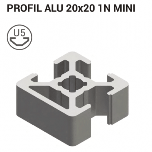 Aluminijasti T-slot Profil 20x20 1N 5