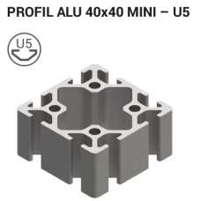 Aluminijasti T-slot Profil 40x40 mini 5