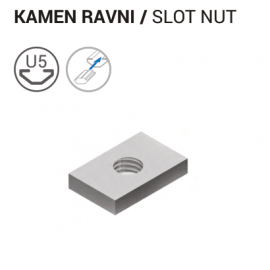 Kamen ravni za utor 5 – Pocinkan M5 kamen za aluminijaste profile 20x20