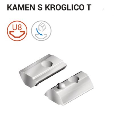 Matica z vzmetno kroglico T za utor 8 – M4/M5/M6/M8, pocinkano jeklo