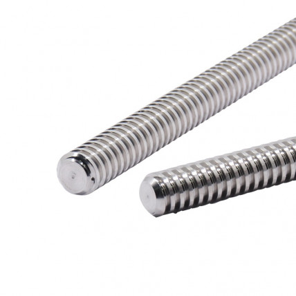 Trapezno vreteno T8 TR8x8 – nerjaveče jeklo 304, premer 8 mm, hod 8 mm