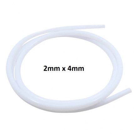 PTFE (teflonska) cev 2 mm x 4 mm – 1 m za Bowden ekstruderje z nitko 1,75 mm