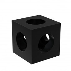 Vogalna kocka za 20mm profile U6 črna