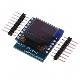 D1 0,66" OLED Shield za ESP D1 Mini – Visoko-kontrastni zaslon SSD1306