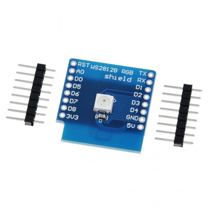 D1 WS2812 RGB LED Shield za Wemos D1 Mini – Naslovljiv večbarvni modul (5V, združljiv z ESP8266)