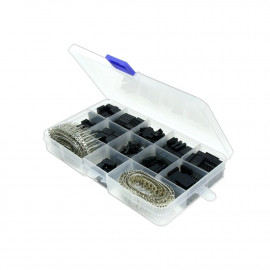 Komplet Dupont konektorjev 2,54 mm – 620 kosov, črna plastika, združljivo z 18–26AWG