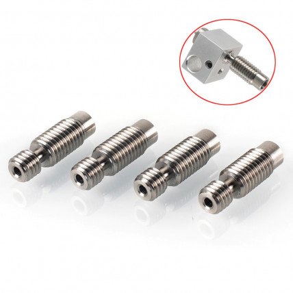 Navojno grlo iz titanove zlitine za V6 Hotend – filament 1,75 mm, dolžina 22 mm, M7/M6 navoji