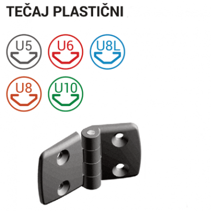 Plastični tečaj za aluminijaste profile T-slot in V-slot