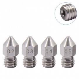 Jeklena šoba MK8 za filament 1,75 mm, več velikosti, M6 navoj