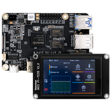 Makerbase MKS PI plošča za izboljšan 3D tisk - Združljivost s Klipper Firmware, zaslon na dotik 3,5 palca