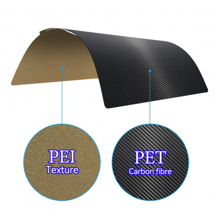 257x257 mm PEI+PET podlaga za tiskalno mizo za 3D tiskalnike Bambu Lab