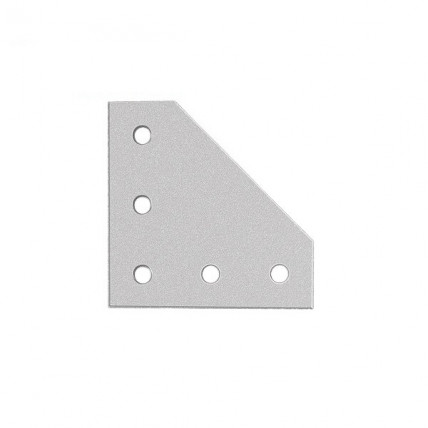 Aluminijasta kotna povezovalna plošča, 5 lukenj, za 20 mm T-utorne profile