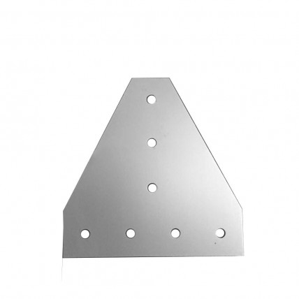 T-spojna plošča, 7 lukenj, za aluminijaste profile 30 mm, utor 8 mm