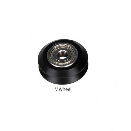 POM V-Slot plastično kolo za aluminijasti profil, črno, 24.4x11x5 mm