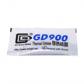 GD900 termalna pasta 0,5g – paket 10 kosov, toplotna prevodnost 4,8W za hlajenje CPU/GPU
