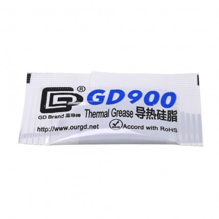 GD900 termalna pasta 0,5g – paket 10 kosov, toplotna prevodnost 4,8W za hlajenje CPU/GPU