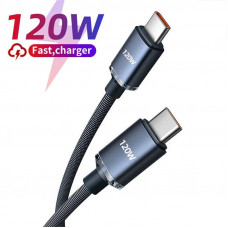 USB C na C kabel 120W 1m/2m črn